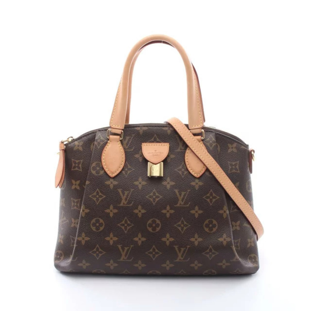 Louis Vuitton Rivoli Handbag Canvas Leather Monogram Brown